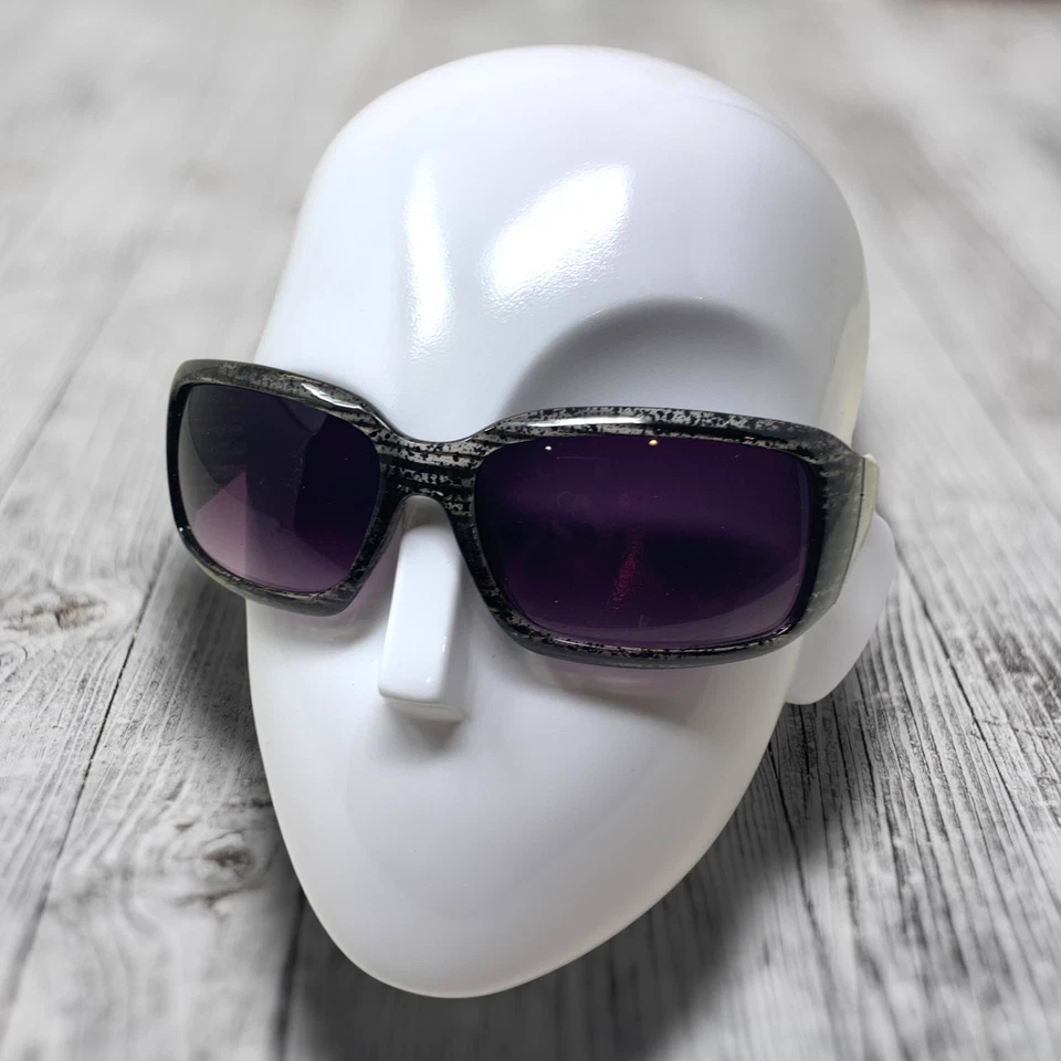 NUEVO Gafas de sol Carolina Lemke negras transparentes con salpicaduras acrílicas envolventes cuadradas CL1030 NUEVAS CON ETIQUETAS Foto 3 de 4