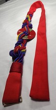 BEAUTIFUL Vintage CAROLYN TANNER Rainbow Colored, Adjustable Belt