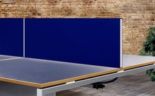 DESK DIVIDER DESKTOP SCREEN 180CM W x 40CM H, BLACK OR BLUE, INCLUDES W8 CLAMPS