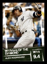 2020 Topps Series 2 WARriors of the Diamond Alex Rodriguez #WOD-9 NY Yankees