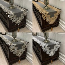 Elegante design ovale da tavolo in pizzo perfetto per armadi e comò TV