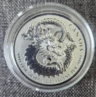 2019 Canadian Lucky Dragon $5 Silver Coin 1 oz .9999 Fine High Relief RCM