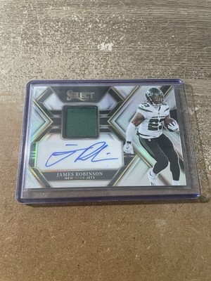 2022 Select Prizm James Robinson Patch Auto /49 New York Jets 