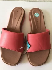 WOMEN'S REEF CORAL CUSHION SUNNY SLIDE BEACH/POOL/SUMMER SANDALS SIZE 9 NWT