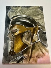 Tarjeta de boceto de artista 2023 Upper Deck Marvel Flair - Kursat Cetiner - Ares