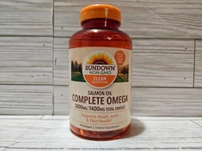Sundown Salmon Oil Complete Omega 3000mg Heart Joint Skin Health 90 ct 3/2026