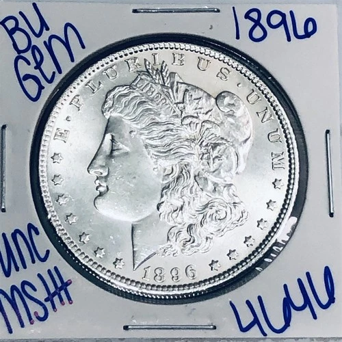 1896 BU UNCIRCULATED MORGAN SILVER DOLLAR AUTHENTIC U.S. MINT FREE SHIPPING 4646