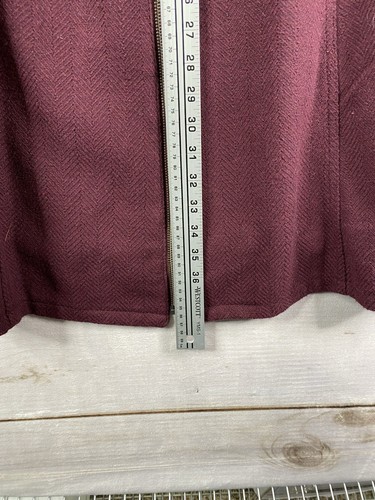 Torrid Coat Sz 3 3X Zip Up Military Style Jacket Winetasting Burgundy Lined - Picture 5 of 13