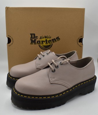 Dr. Martens Platforms1461 Quad II Platform Derby In Warmed Stone Unisex 1461 II Pisa Leather Platform Shoes in Parchment Beige | Dr  main image 4
