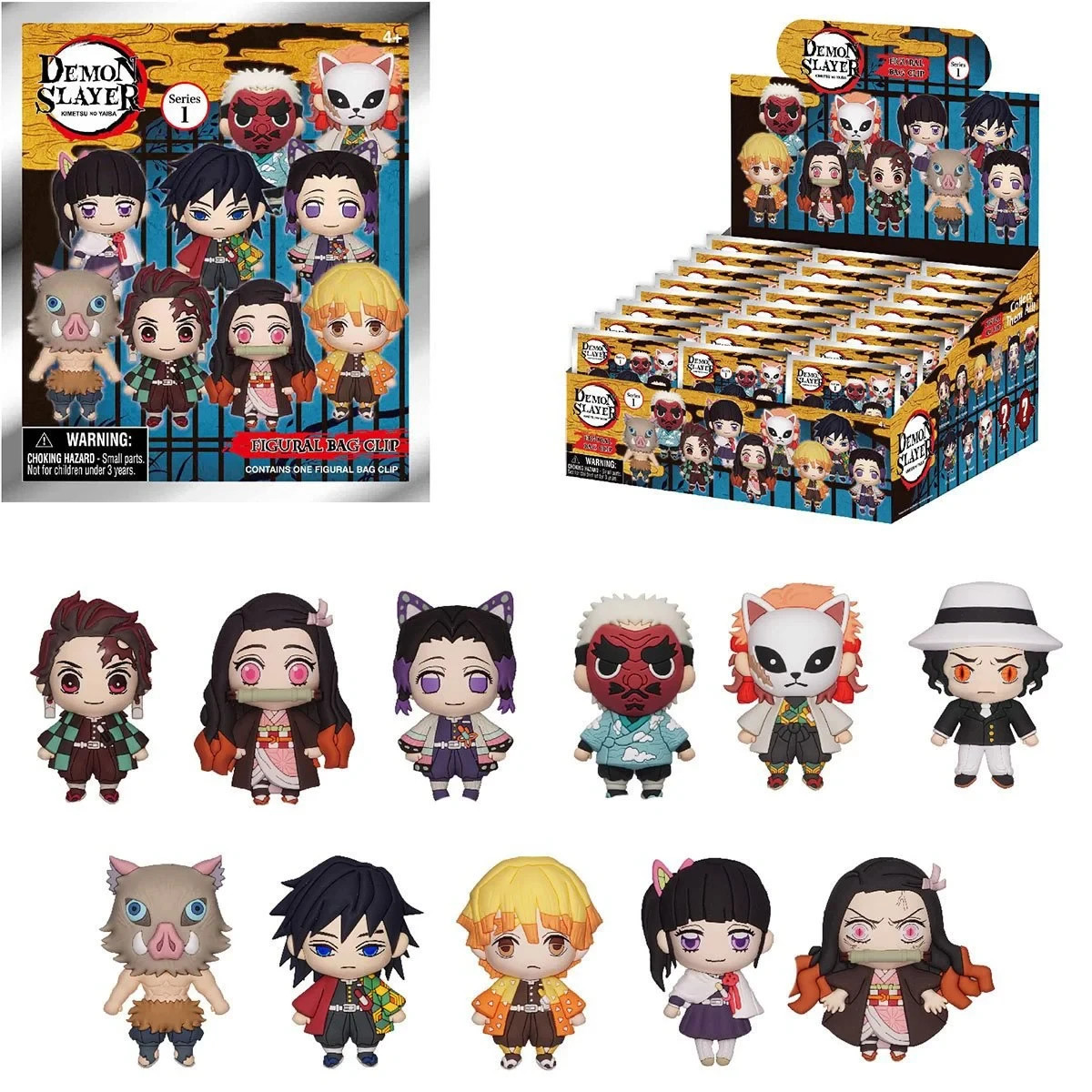 NEW] Demon Slayer figural Bag Clip, Key Rings - series 1 (1 Blind