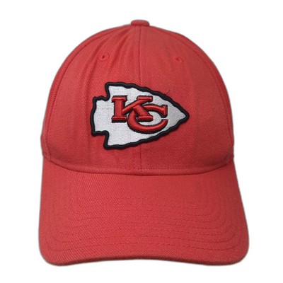 Kansas City Chiefs NFL Reebok Red White Cap One Size OS Arrowhead Logo Stretch
