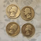Washington Quarters Lot 1936 1939 1941 1948 Silver Circulated US Coins