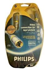 NEW Phillips S-Video Cable M62791 24K Gold Plated Connectors 6 Ft Long
