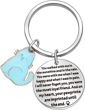 Cat Passing Away Keychain Cat Loss Gifts Pet Remembrance Keychain Loss of Cat Sy