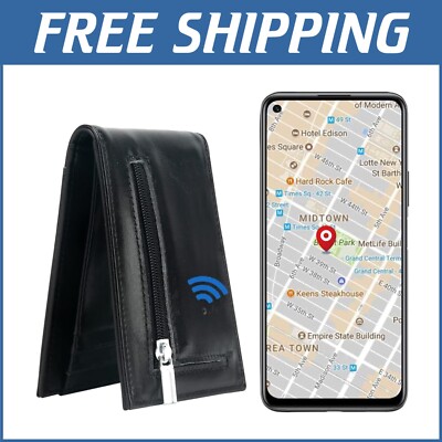 Stylish Men's Wallet with Built-in GPS Tracker & Separation Alert Technology