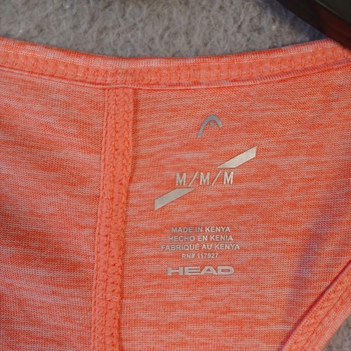 Head Womens Orange Workout Tank Top Size Medium Logo Stylish Comfortable - Picture 2 of 13