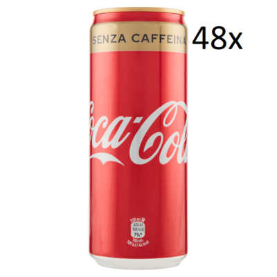 48x Cola-Cola Senza Caffeina kohlensäurehaltiges Getränk Dose 330ml Ohne Koffein
