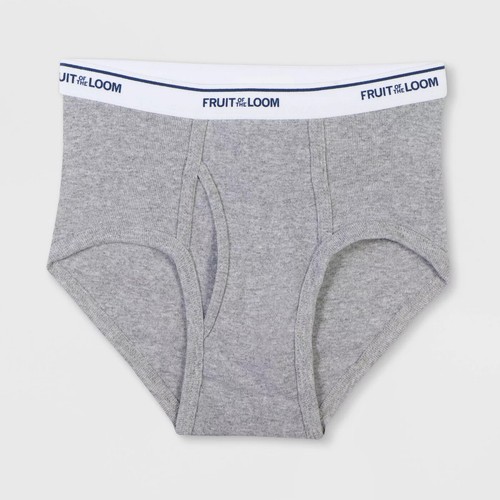 Fruit of the Loom Boys' Blue/White/Gray 7pk Classic Briefs Underwear 6-8 Small - Picture 3 of 3