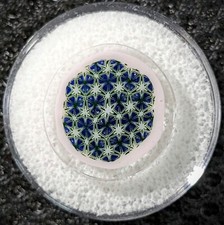 Borosilicate glass geometric pattern polished murrine coin - heady fan art