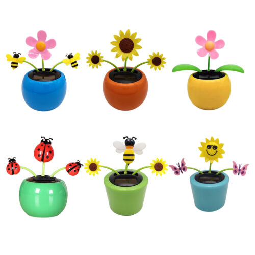 Solar Dancing Toy Flower Assorted Style Solar Powered Dancing Flower Bobblehead