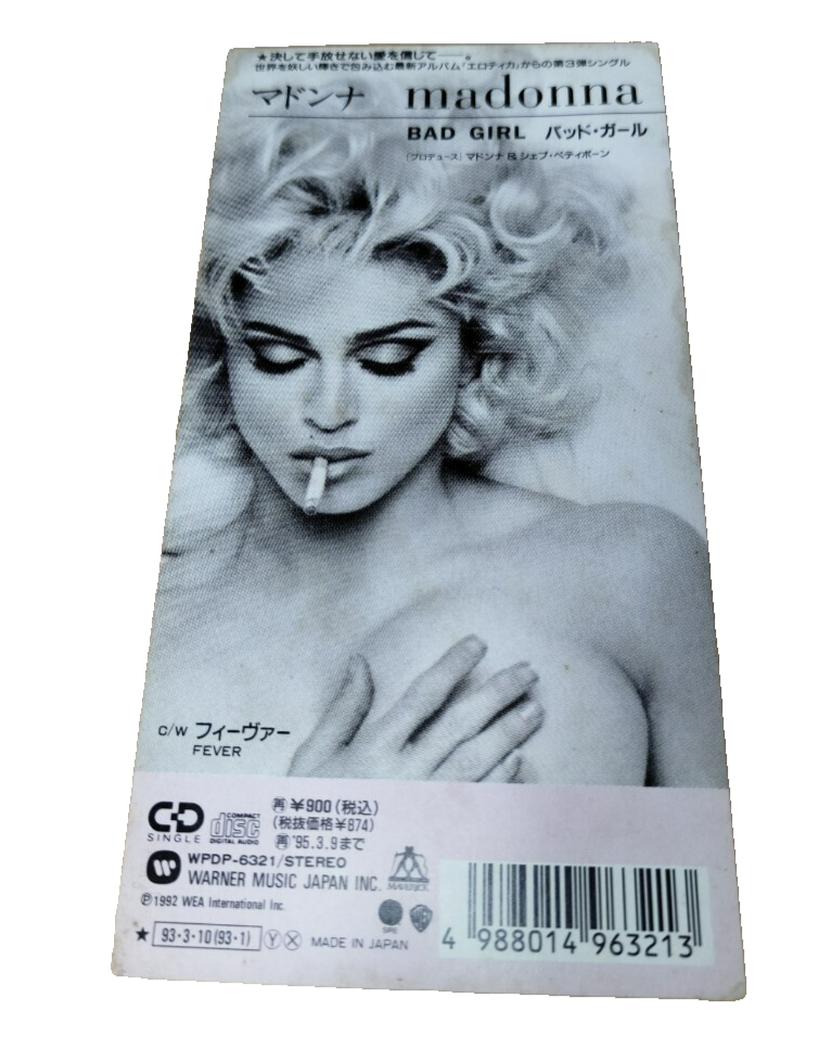 MADONNA Bad Girl / Fever JAPAN 3