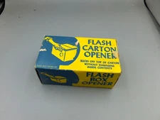 Vintage FLASH box opener, adjustable blade cutter, & 6 boxes of blades