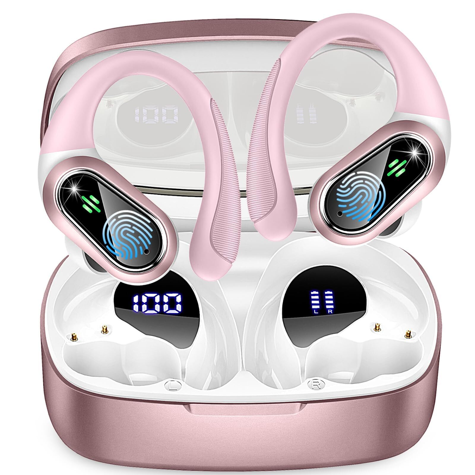 Wireless Earbuds Bluetooth 5.3 with Stereo Bass & Noise Cancelling Mic-image