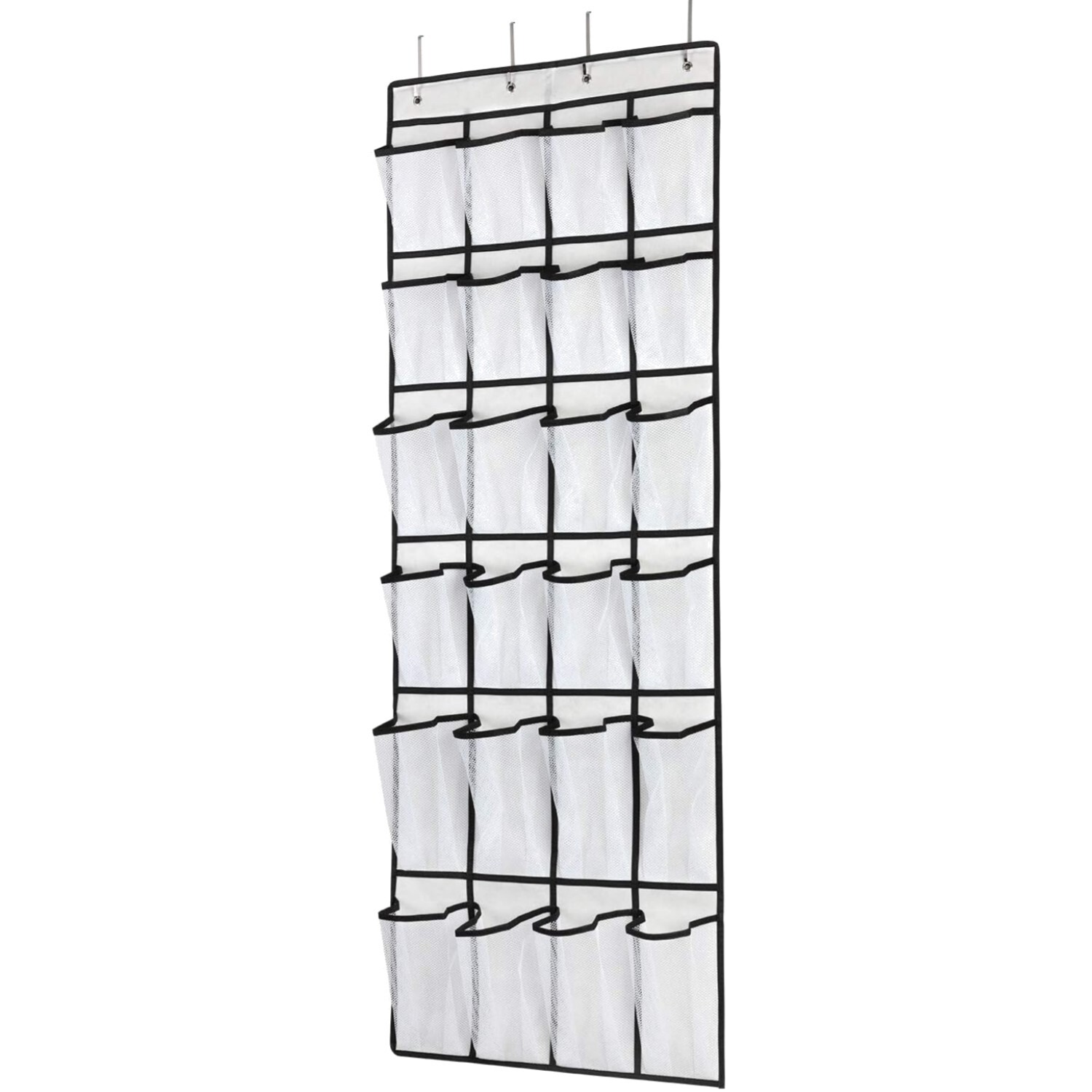 Over The Door 24 Pocket Mesh Hanging Shoe Organizer Storage-image