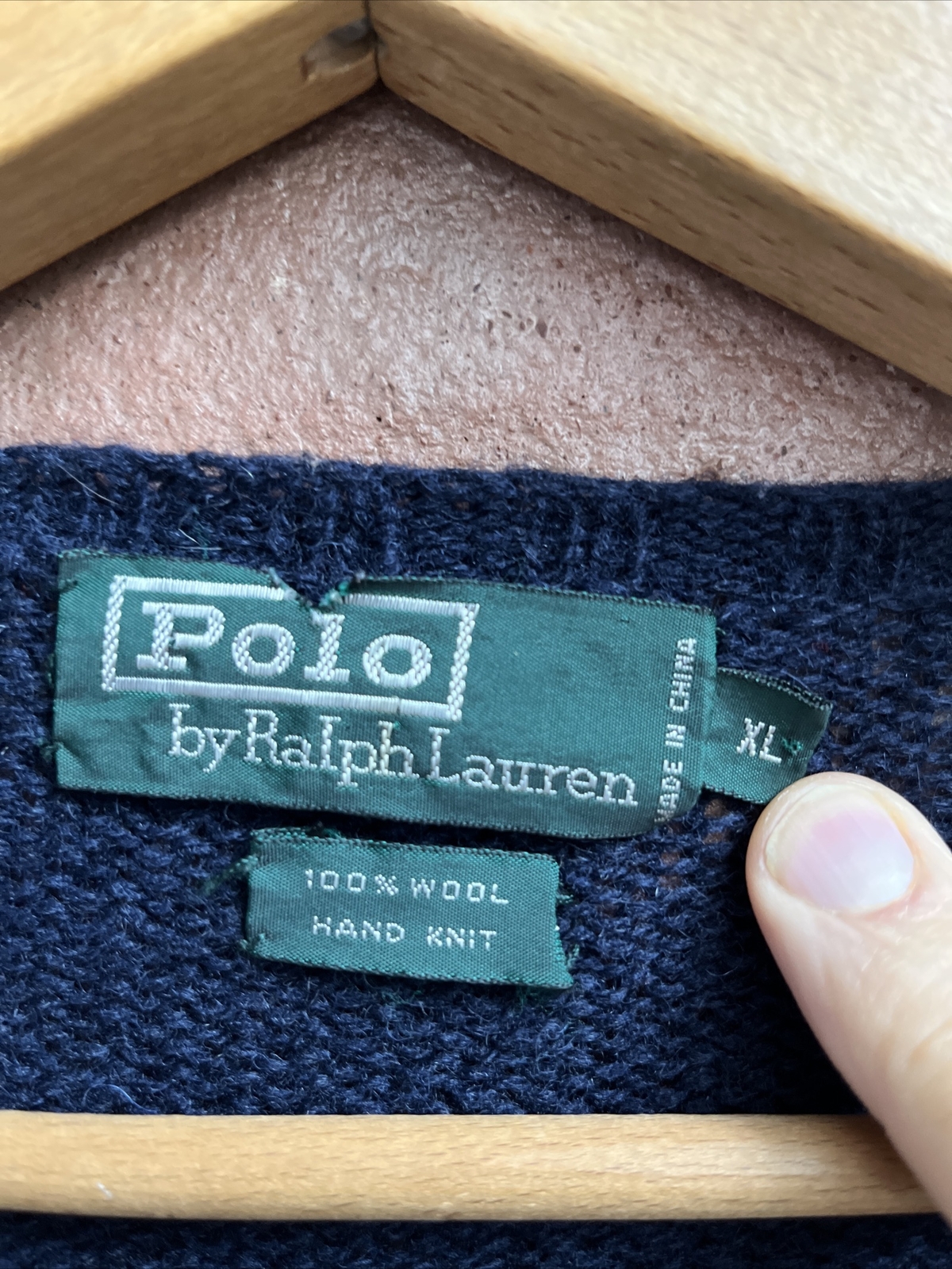 Vintage Polo Ralph Lauren Woman’s Sweater, Sz XL, Hand Knit 100percent Wool 89 image 8
