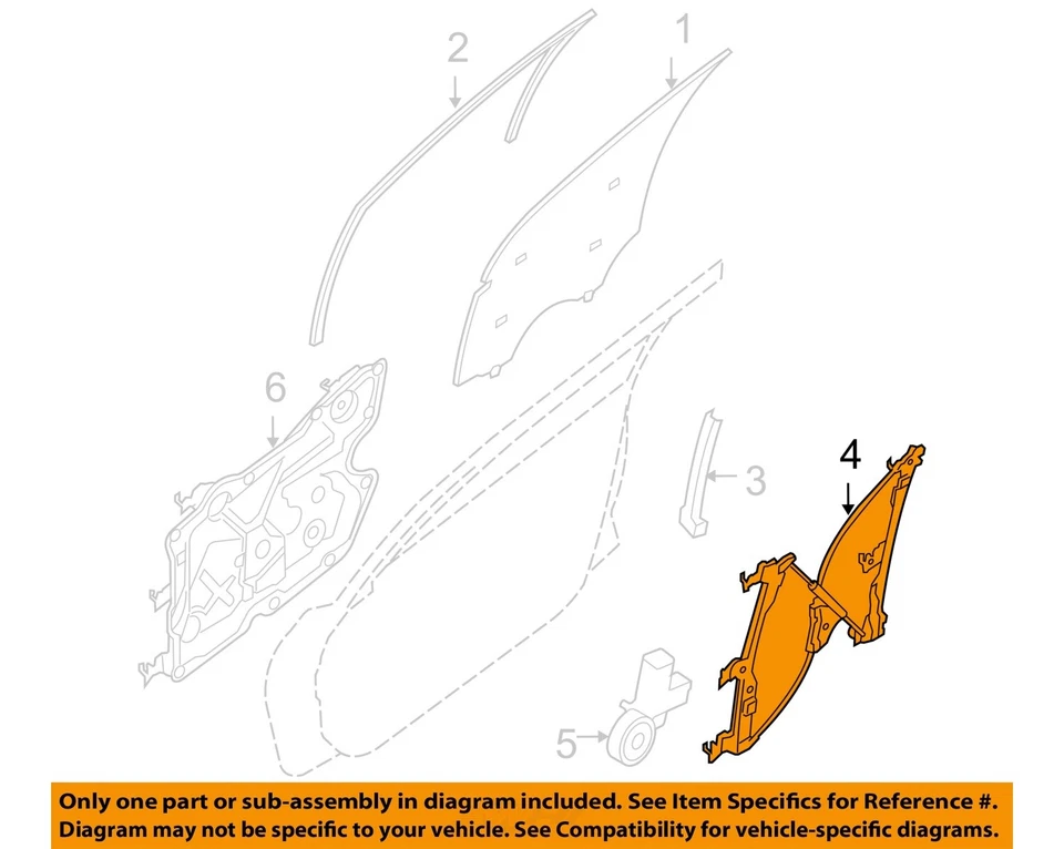 Regulador de ventana delantero izquierdo OEM 2011 2012 Nissan Altima Sedán Foto 3 de 4