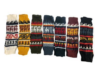 Set of Leg Warmers Soft Warm Alpaca Wool Knitted Gloves Alpaca Wool Arm & Leg Warmers main image 4