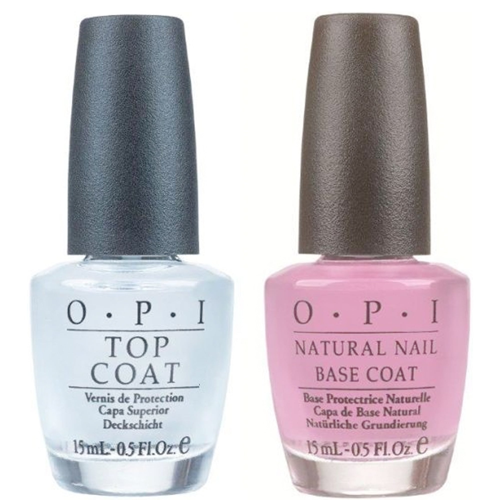 OPI Natural Nail Top Coat & Basecoat Nail Polish Duo 2 x 15ml