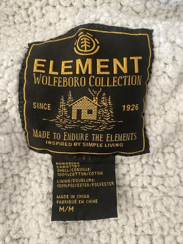 Men’s Element Wolfeboro Collection Long Sleeve Sherpa Blue Denim Jacket Size M - Picture 5 of 12