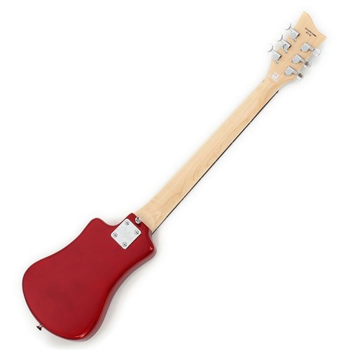 Hofner HCT Shorty Deluxe Chitarra elettrica da viaggio, Rosso, HCT-SH-D-R-0. D - Foto 4 di 7