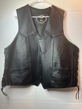 Vintage Zony Inc Mens Lined Black Vest Sharp Hipster Mens Size 48