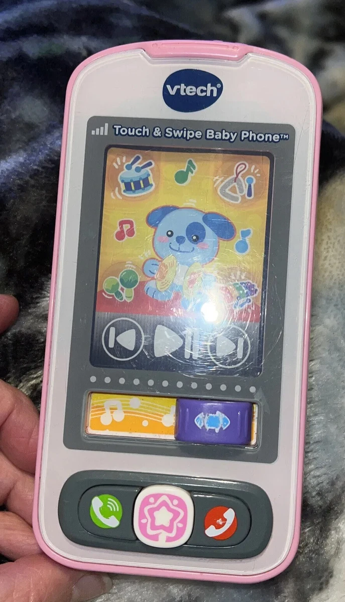 VTech Touch and Swipe Baby Phone, Pink TESTED Working Batteries Included