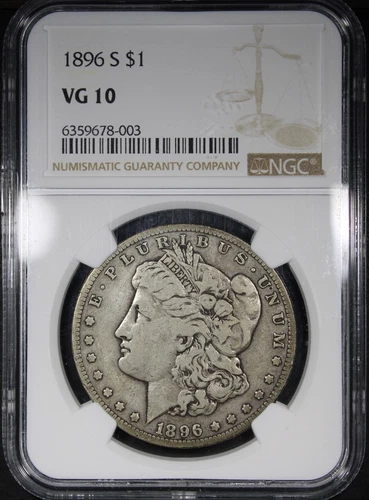 1896-S Morgan Dollar NGC VG10 KEY DATE COIN Low Ball Coin Original