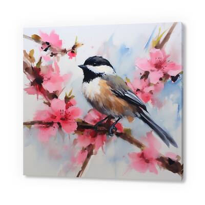 Weidenmeise Kunst, Vogel Leinwandbild, Vögel Wandbild, Vogelliebhaber Geschenk, Natur Kunst