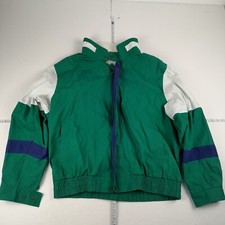 MC GREGOR Jacke Large grün Herren kurz Full Zip Shell Track Training Vintage