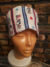 SNOOPY PATRIOT HANDMADE SURGICAL SCRUB CAPS