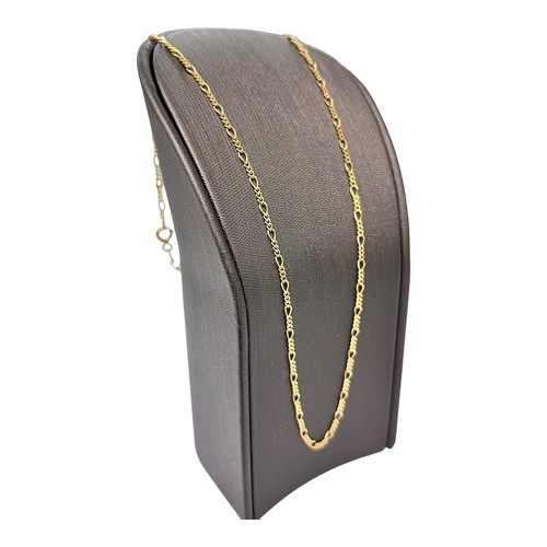 Collar Cadena Figaro Italiano (3x1) Oro Amarillo 18K 18ct 2,74 Gramos 40cm.Nuevo - Imagen 3 de 8