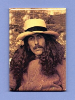 GEORGE HARRISON *2x3 FRIDGE MAGNET* GIVE ME LOVE GIVE ME PEACE ON EARTH MUSIC 
