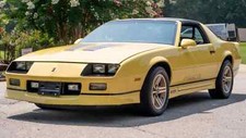 1987 Chevy Camaro Iroc Z-28 Yellow Poster 24 X 36 Inches Classic Car