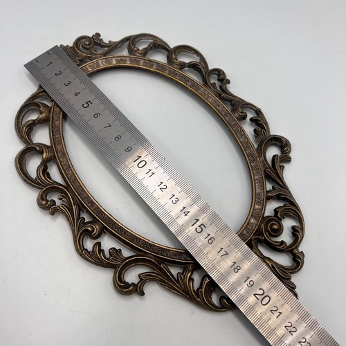 Antiguo marco de fotos de bronce de diseño italiano, longitud/8,4 pulgadas/21,5 cm, 136 g - Imagen 5 de 6