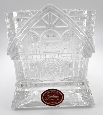 Gorham Crystal House Germany Holiday Traditions Votive Tea Light Christmas