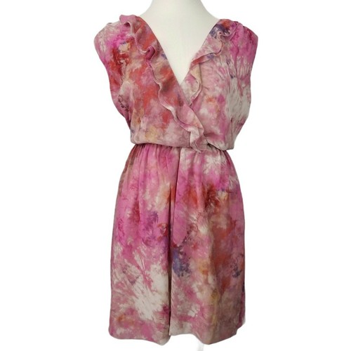 Rachel Roy Mini Short Dress Size 8 Pink Ruffles Open Back Fairy Balletcore
