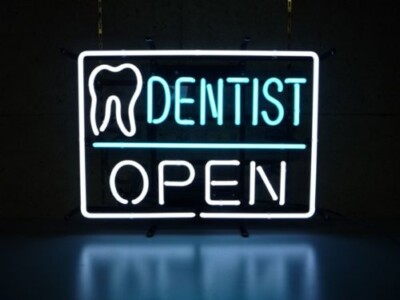Dentist Teeth Open 20''x16'' Neon Sign Light Lamp Handmade Display With Dimmer