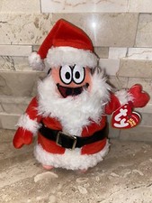 TY BEANIE BABIES SPONGEBOB PATRICK CLAUS