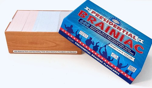 Presidential Brainiac Flashcards - 600 Historical Facts and Trivia - Kaplan - Picture 3 of 4