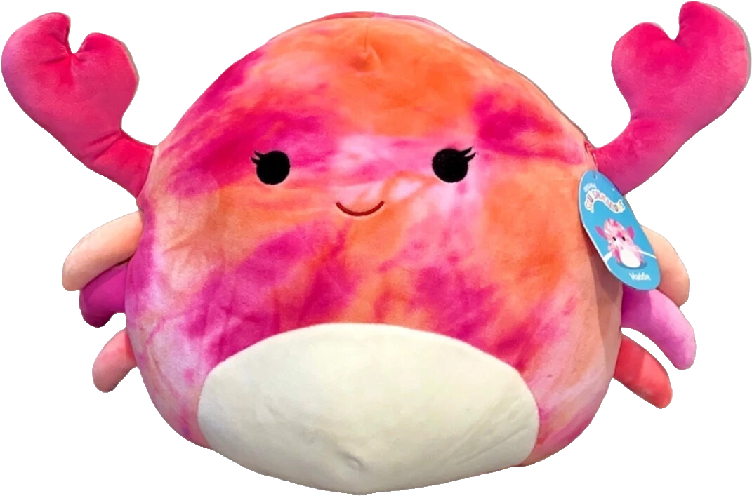 ORIGINAL SQUISHMALLOWS MADDIE THE TIE-DYE CRAB 7.5"" SOFT PLUSH TOY BNWT